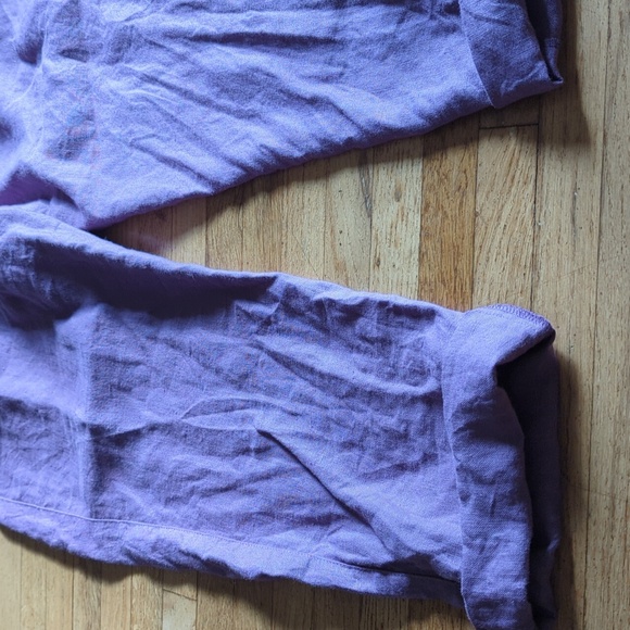 Loose Linen Pants, Dusty Lavender, Women's Size M/L - Picture 5 of 16